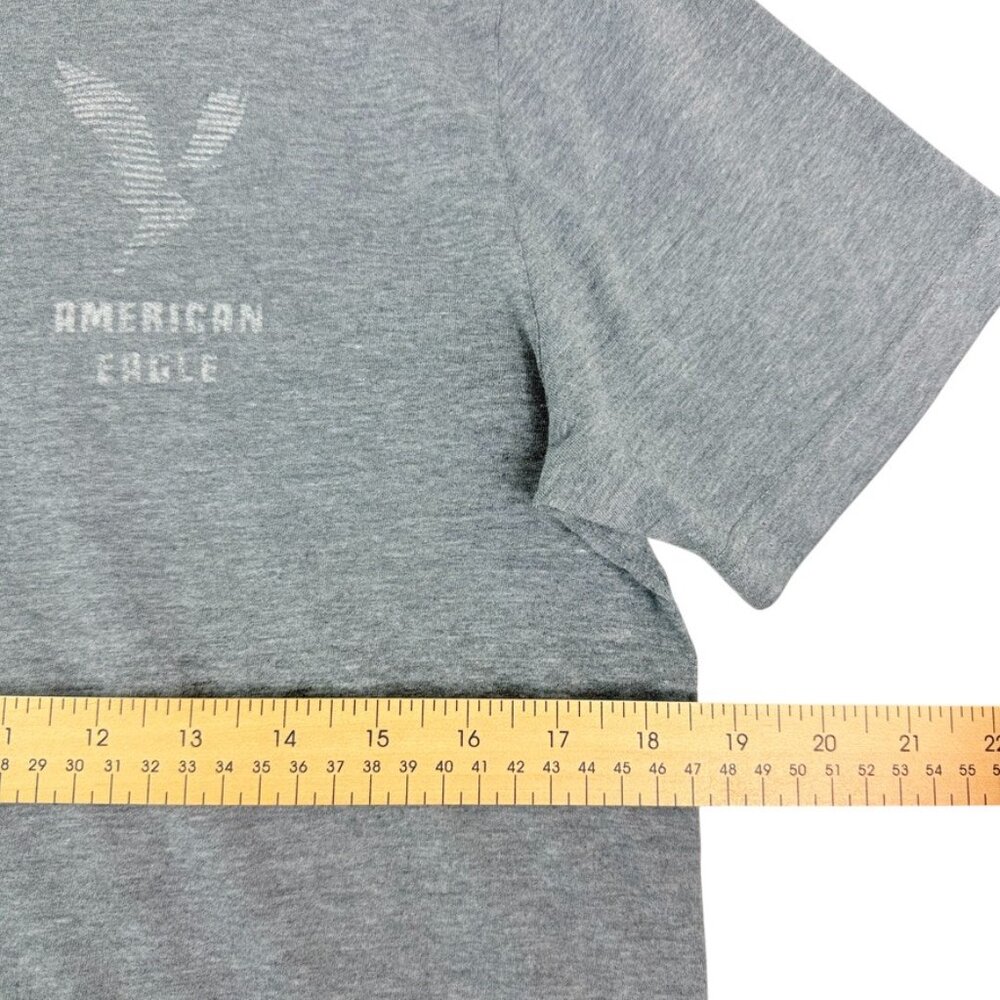American Eagle Super Soft T-Shirt Men’s S Gray Short Sleeve Standard Fit Casual - Picture 5 of 8